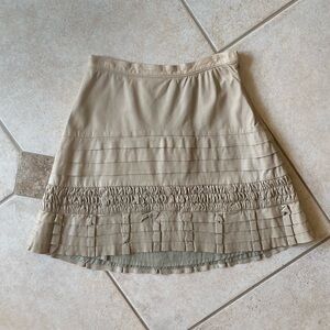 Joie Beige Leather Skirt